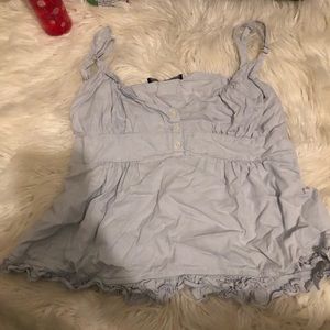Blue baby doll brandy Melville top